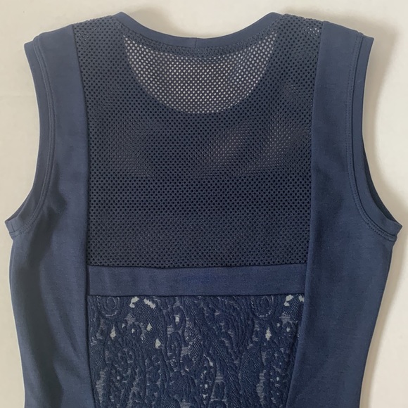 BCBGMaxAzria Mini Dress Flare Navy Blue Gray XSmall - Picture 7 of 10